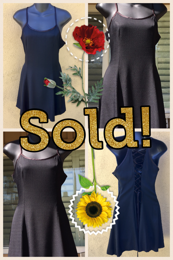 90s black rocker dress – SOLD!!